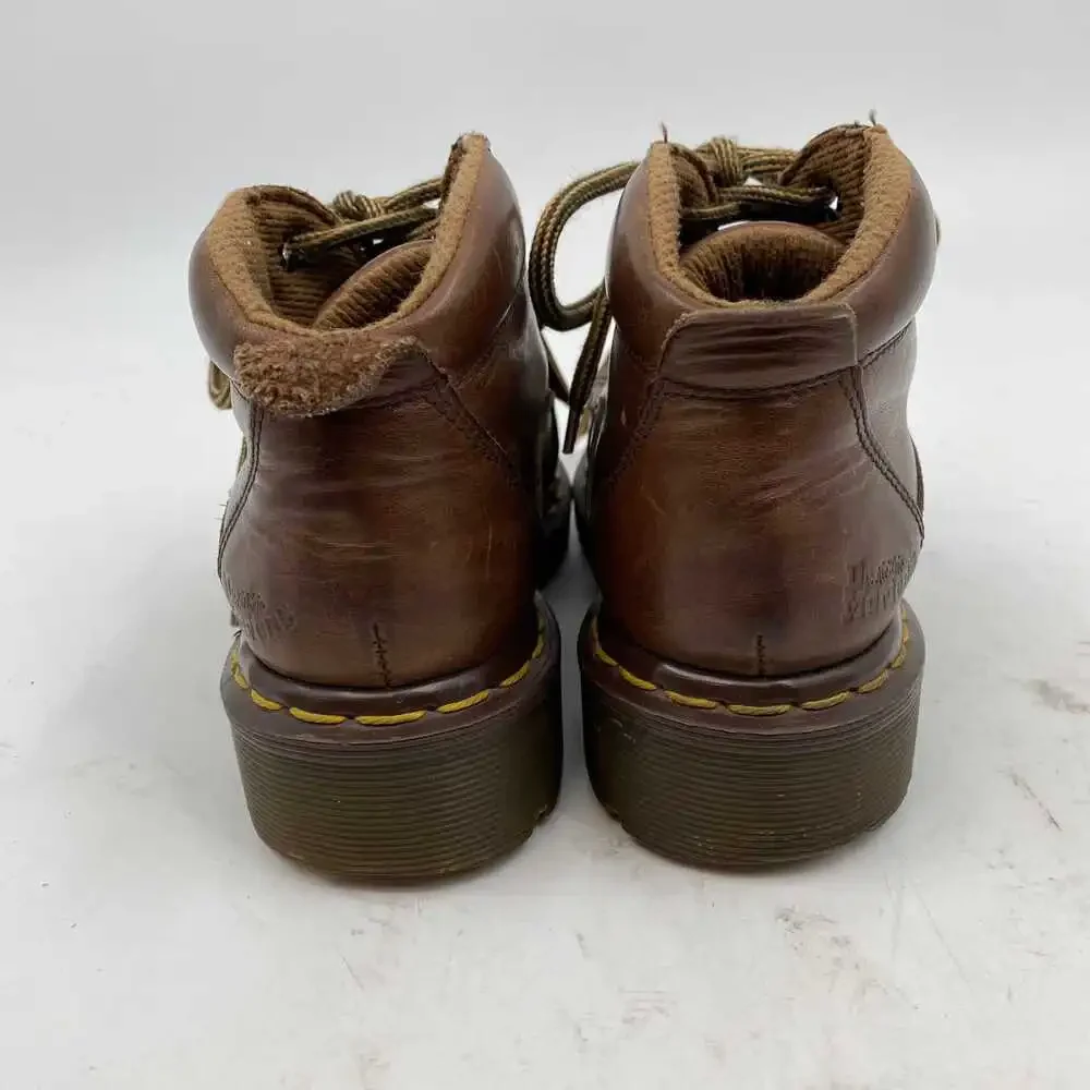Dr. Martens Brown Leather Combat Boots | Girls 1G (UK-Made)